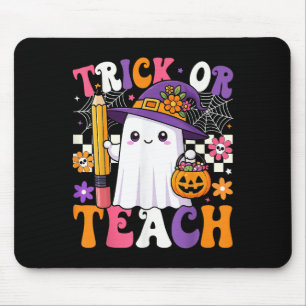 Alfombrilla De Ratón Trick O Teach Teacher Lápiz Famoso Halloween