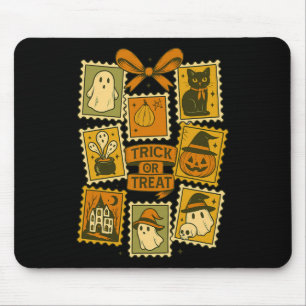 Alfombrilla De Ratón Trick O Trek Vintage Halloween Retro Postage Sta