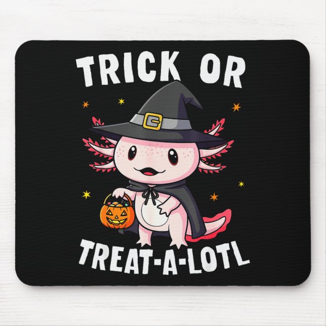 Alfombrilla De Ratón Trick Or Treat A Lotl Axolotl Halloween Costume Wi (Frente)