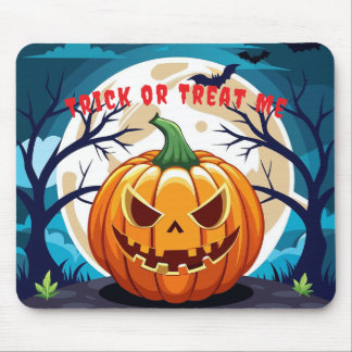 Alfombrilla De Ratón Trick or Treat Pumpkin Moonlight