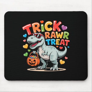 Alfombrilla De Ratón Trick Rawr Treat Dinosaur Trex Toddler Boys Hallow