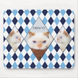 Alfombrilla De Ratón Trident el cojín de ratón de Argyle del gato