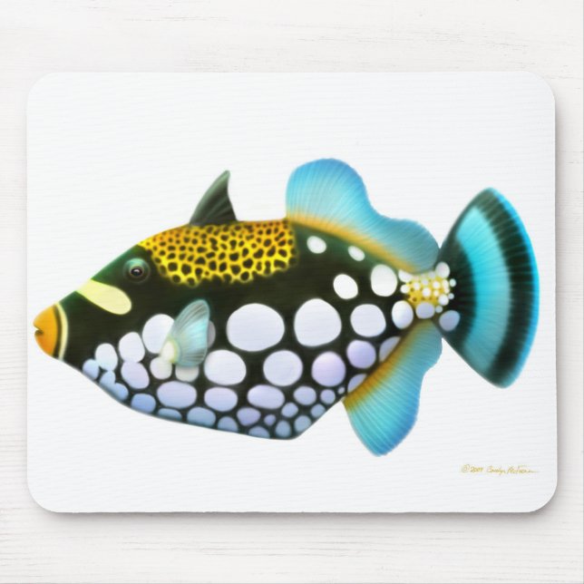 Alfombrilla De Ratón Triggerfish Mousepad del payaso (Frente)