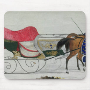 Alfombrilla De Ratón Trineo traído por caballo