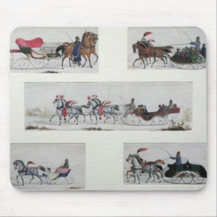 Alfombrilla De Ratón Trineos traídos por caballo rusos