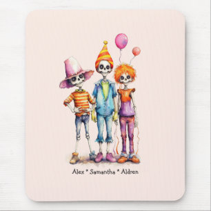 Alfombrilla De Ratón Trio Adorable Pastel Zombie - Halloween lindo (3)