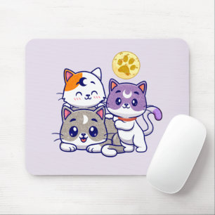 Alfombrilla De Ratón Trio Adorable - Tres Gatos Cubiertos