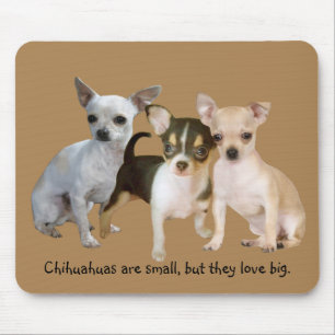 Alfombrilla De Ratón Trío feliz Mousepad de la chihuahua