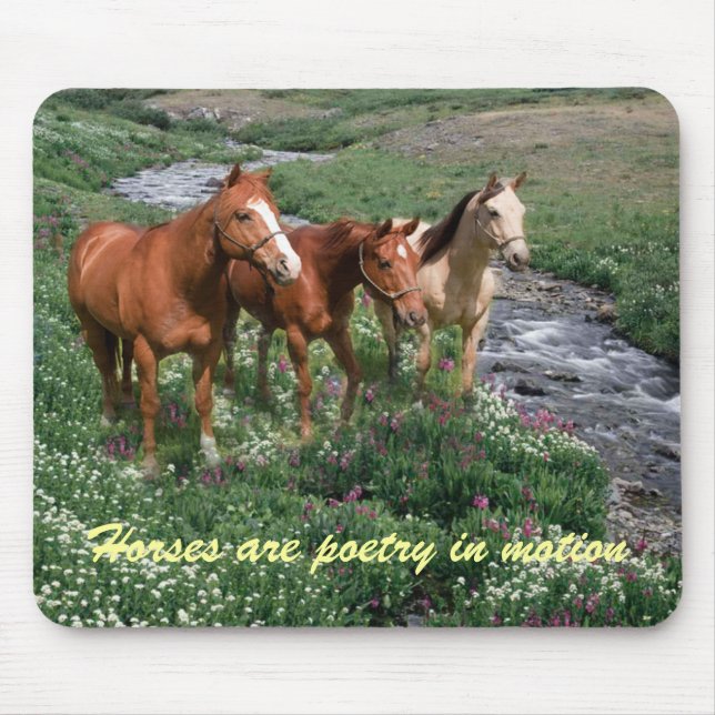 Alfombrilla De Ratón Trío Mousepad del caballo (Frente)