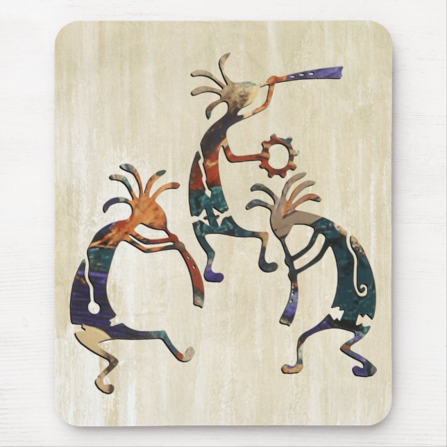 Alfombrilla De Ratón Trío musical de KOKOPELLI + tus ideas (Frente)