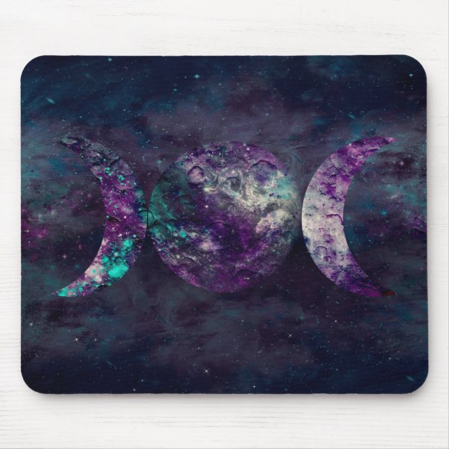 Alfombrilla De Ratón Triple Dios Luna Universo (Frente)