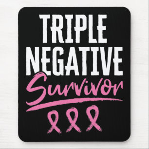 Alfombrilla De Ratón Triple sobreviviente negativa de cáncer de mama TN