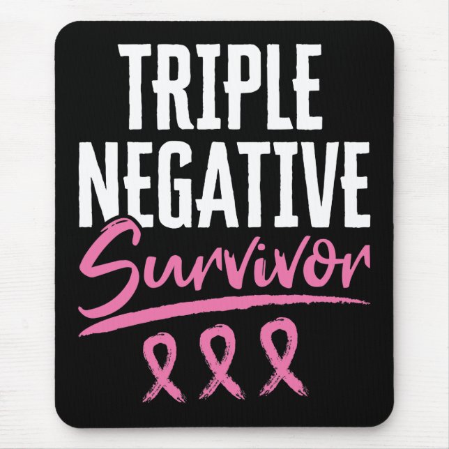 Alfombrilla De Ratón Triple sobreviviente negativa de cáncer de mama TN (Frente)