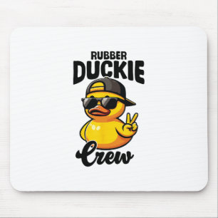 Alfombrilla De Ratón Tripulación de Rubber Duckie Pato Amarillo Genial