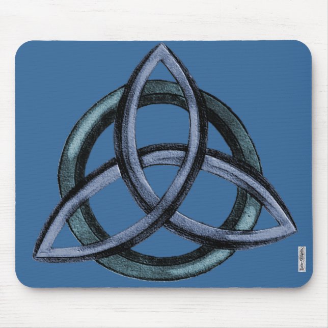 Alfombrilla De Ratón Triquetra (azul) (Frente)