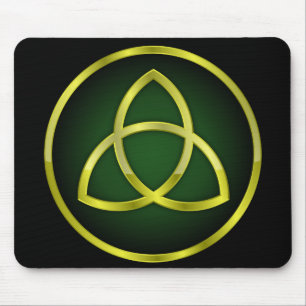 Alfombrilla De Ratón triquetra de oro y verde