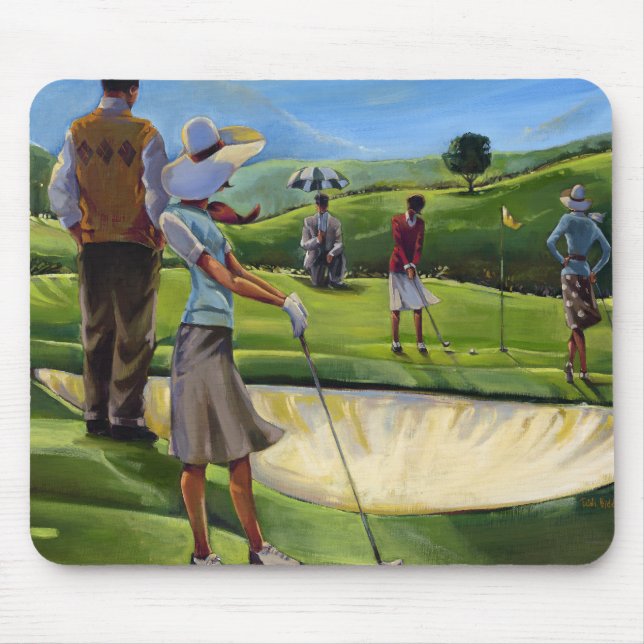 Alfombrilla De Ratón Trish Biddle - golf de las señoras (Frente)