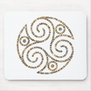 Alfombrilla De Ratón Triskelion Celtic - Símbolo de espiral triple - Mo