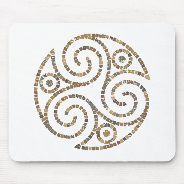 Alfombrilla De Ratón Triskelion Celtic - Símbolo de espiral triple - Mo (Frente)