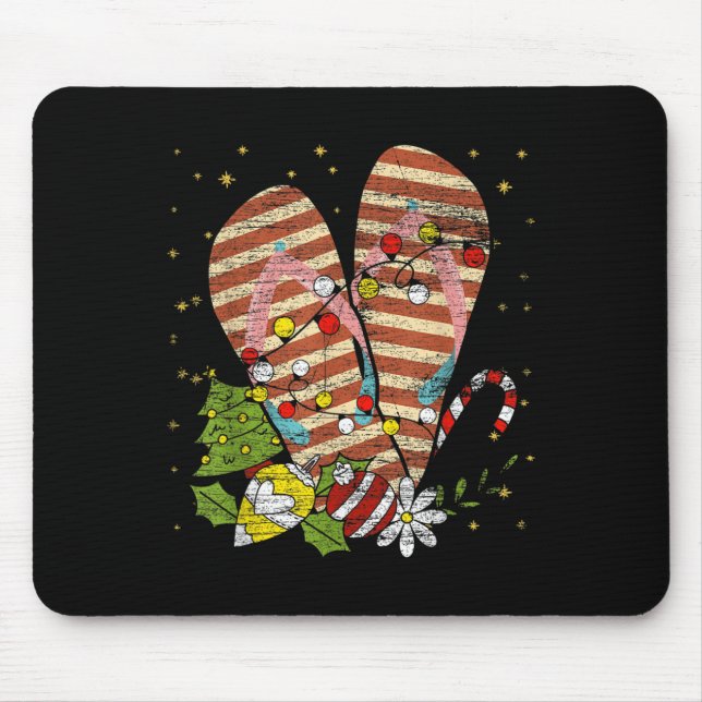 Alfombrilla De Ratón Trocal Xmas Summer Vacation Flip Flops Christmas I (Frente)