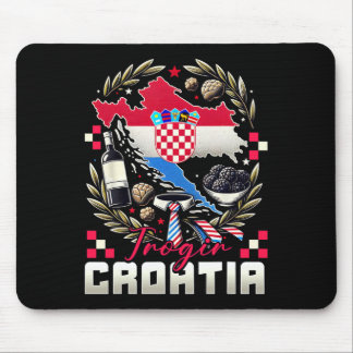 Alfombrilla De Ratón Trogir Croatia Souvenir Croatian Flag Map