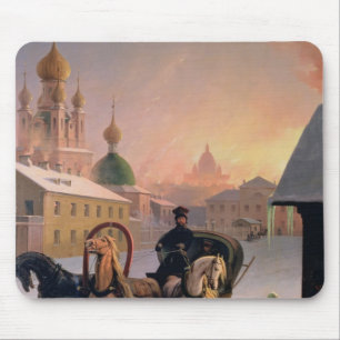 Alfombrilla De Ratón Troika en la calle en St Petersburg, 1850s