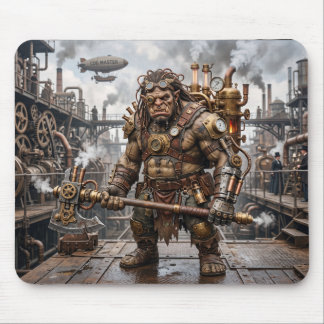 Alfombrilla De Ratón Troll Steampunk En Fábrica Steampunk