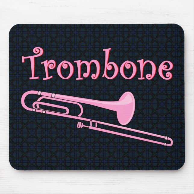 Alfombrilla De Ratón Trombone rosa (Frente)