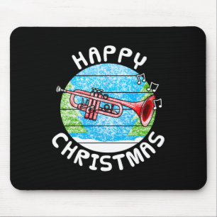 Alfombrilla De Ratón Trompeta Navidad Trompetista Br Músico Música Prof