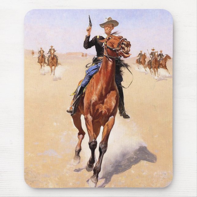 Alfombrilla De Ratón Trooper of the Plains (Cowboy Horse Rider) (Frente)