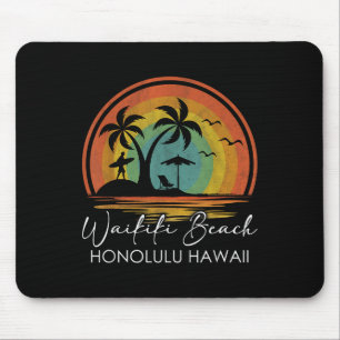 Alfombrilla De Ratón Tropa de vacaciones de verano de Waikiki Beach Hon