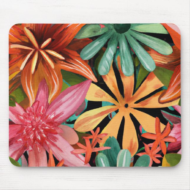 Alfombrilla De Ratón tropical/hawaiano/floral/floral (Frente)