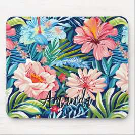 Alfombrilla De Ratón Tropical Summer Flowers Pattern Pretty Floral