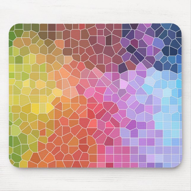 Alfombrilla De Ratón Trozos de color (Frente)