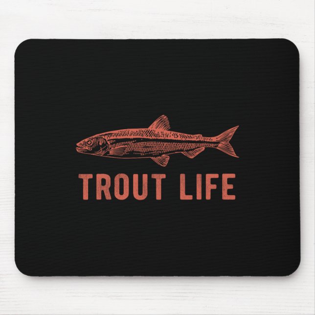 Alfombrilla De Ratón Trucha Vida Pesca Novedad Pescador Regalo (Frente)