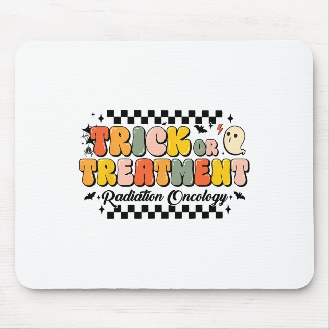Alfombrilla De Ratón Truco O Tratamiento Radiación Oncología Halloween  (Frente)