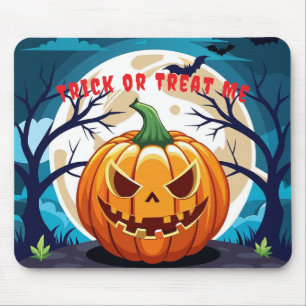 Alfombrilla De Ratón Truco o trato Calabaza Luz de luna