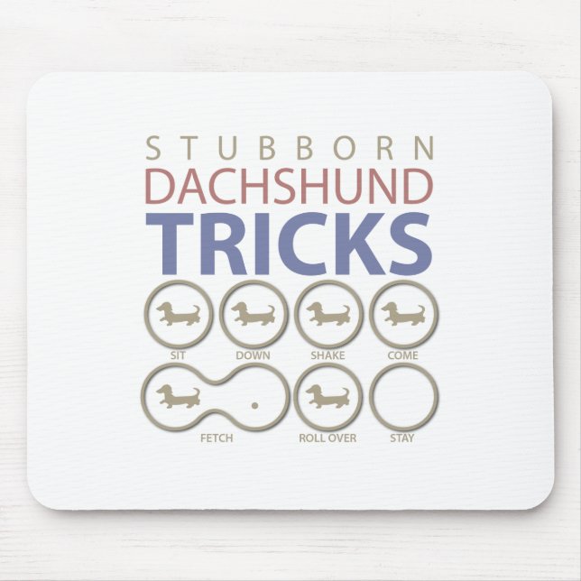 Alfombrilla De Ratón Trucos del Dachshund, chistes divertidos del perro (Frente)