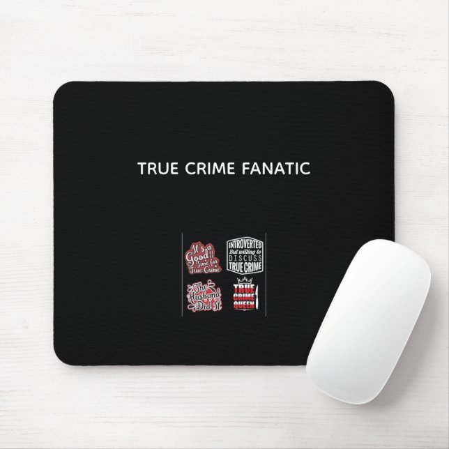 Alfombrilla De Ratón True Crime Fanatic Mouse Pad (Con ratón)