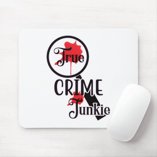 Alfombrilla De Ratón True Crime Junkie Mouse Pad (Con ratón)