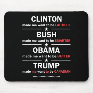 Alfombrilla De Ratón Trump 2020 Clinton divertido Bush Obama Trump Cana