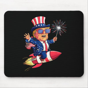 Alfombrilla De Ratón Trump 2024 Feliz 4 De Julio Bandera Norteamericana