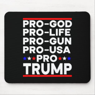 Alfombrilla De Ratón Trump 2024 Pro Arma Pro Vida Pro Dios Pro Usa Repu