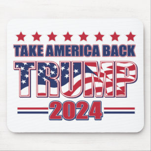 Alfombrilla De Ratón TRUMP-2024 Recupere los Estados Unidos
