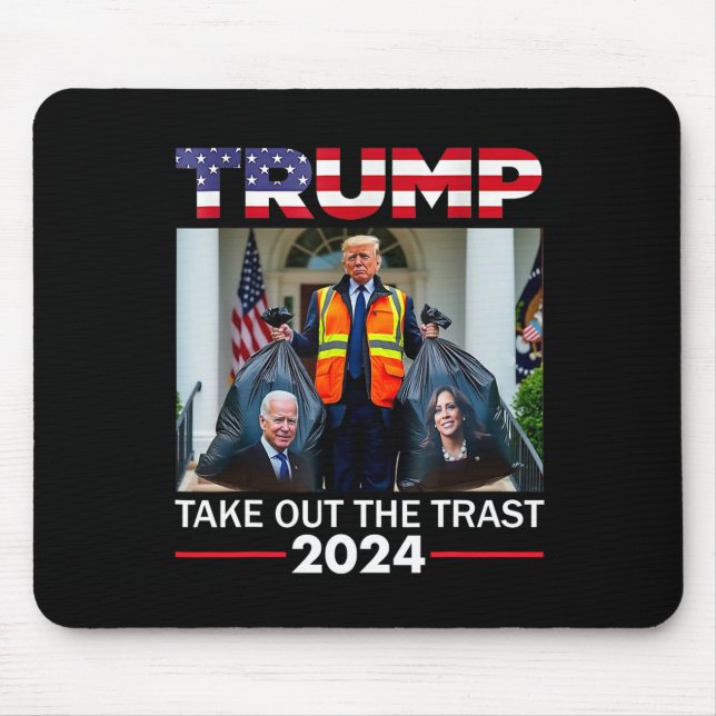 Alfombrilla De Ratón Trump 2024 Sacó A Trump Garbyge De La Basura (Frente)
