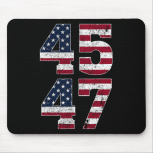 Alfombrilla De Ratón Trump 2024 Vintage 45 47 con bandera estadounidens