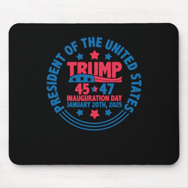Alfombrilla De Ratón Trump 45 47 Día de la Inauguración Presidente Dive (Frente)