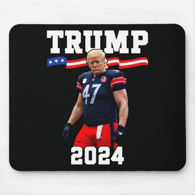 Alfombrilla De Ratón Trump 47 Football Jersey 2024 Bandera estadouniden (Frente)
