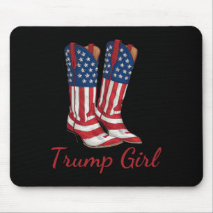 Alfombrilla De Ratón Trump Chica Bandera estadounidense vota por Chica 