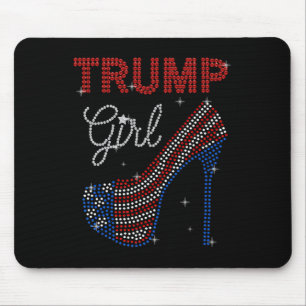 Alfombrilla De Ratón Trump Chica de alto talón Diamante de imitación de